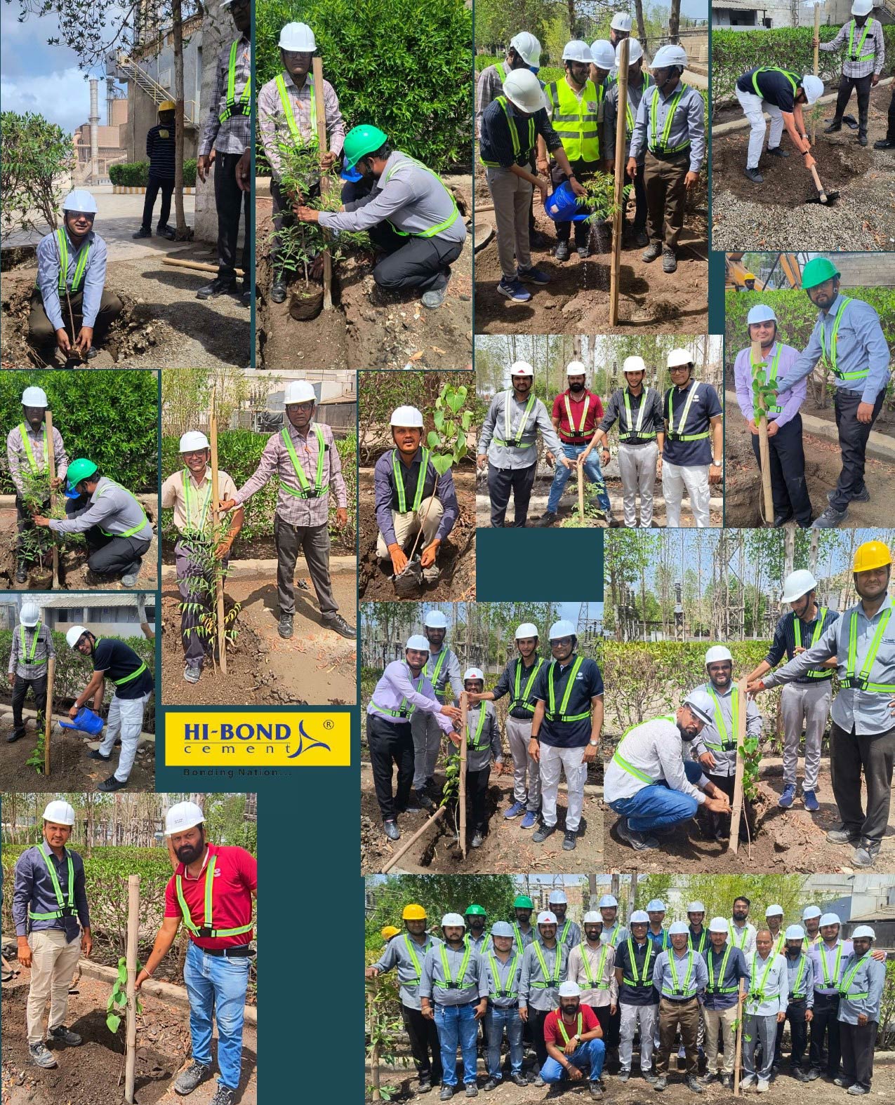 Hi-Bond Cement team participating in the Tree Plantation Drive